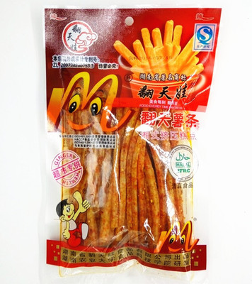 翻天娃翻天薯条 天九靓翅 红烧牛腩 爆辣牛筋湖南特产辣翻天辣条