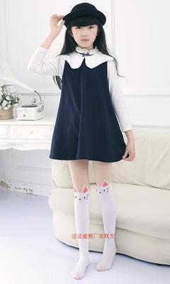 儿童连裤袜 春秋款白色拼接女童丝袜打底袜裤夏 薄款小女孩裤袜子