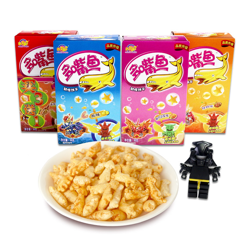 添乐卡通王奥特曼长棒饼干促销装50gx4盒x1组儿童休闲零食食品