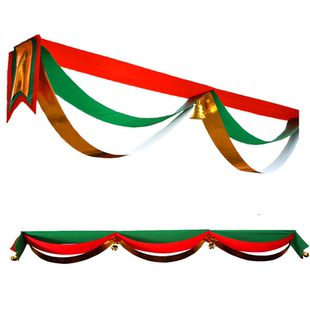 吊饰 圣诞节装饰吊旗 圣诞旗吊饰铃铛圣诞挂饰旗圣诞装饰用品 波浪