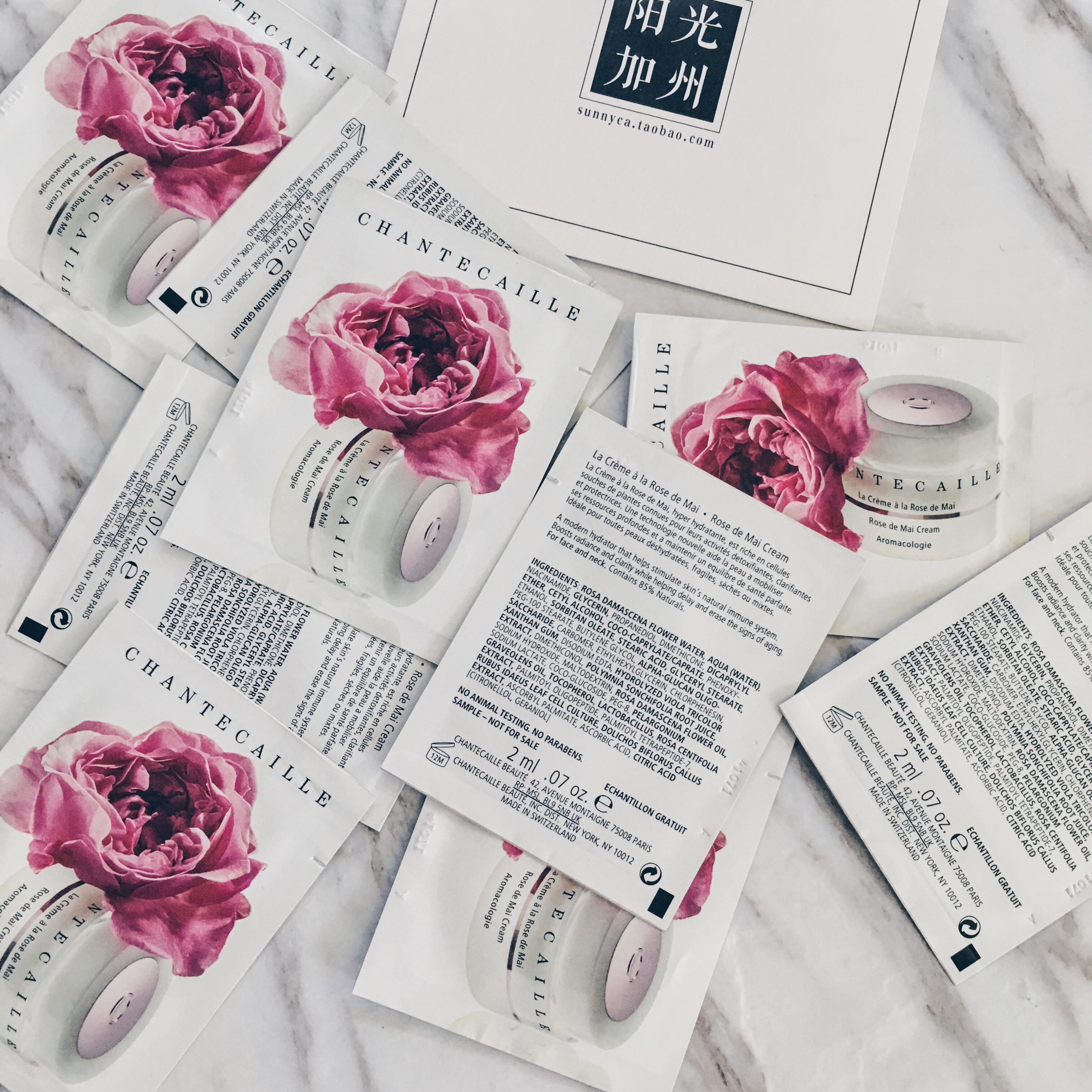 美国专柜 香缇卡chantecaille 五月玫瑰精华面霜 2ml打包价 现货