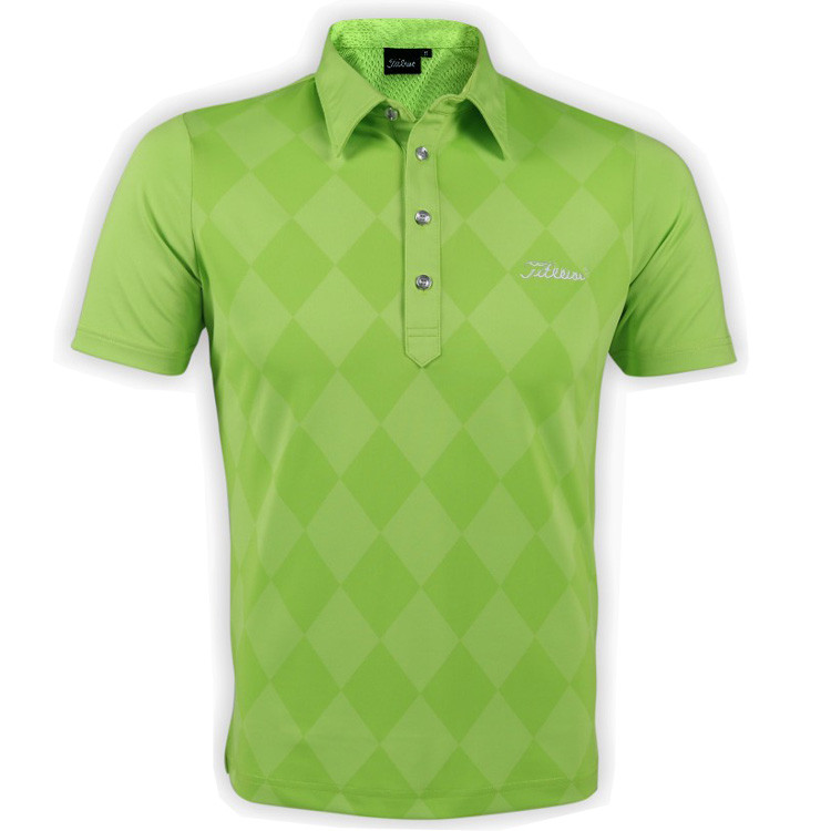 夏款高尔夫短袖t恤男士速干球衣舒适抗皱透气时尚修身高球服装