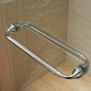淋浴房不锈钢拉手孔距450mm600mm浴室玻璃移门横向把手卫浴扶手