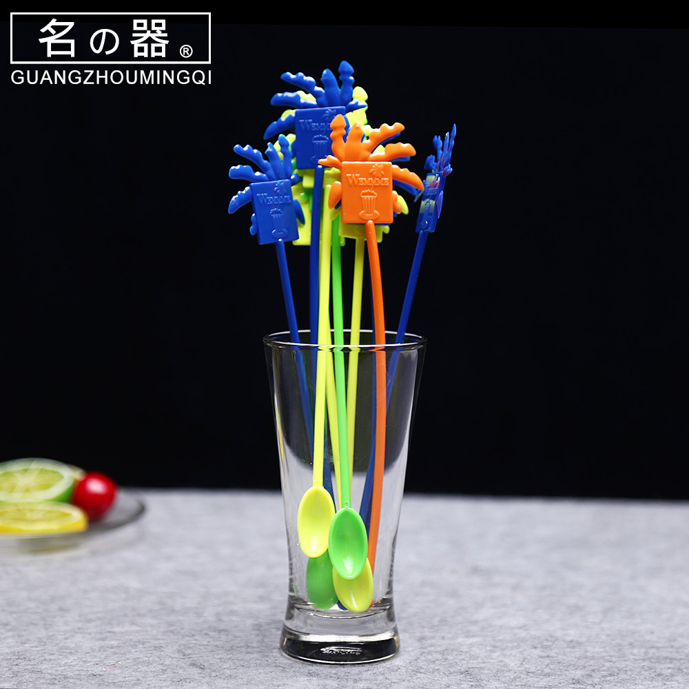 咖啡搅拌棒一次性搅拌棒手持果汁搅拌棒创意奶茶奶粉塑料搅拌棒