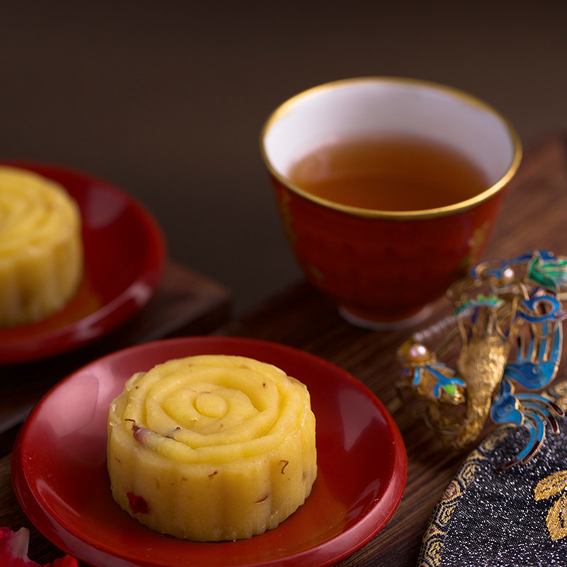 【预售】故宫食品朕的心意宫廷传统绿豆糕点心零食绿豆饼200g/盒