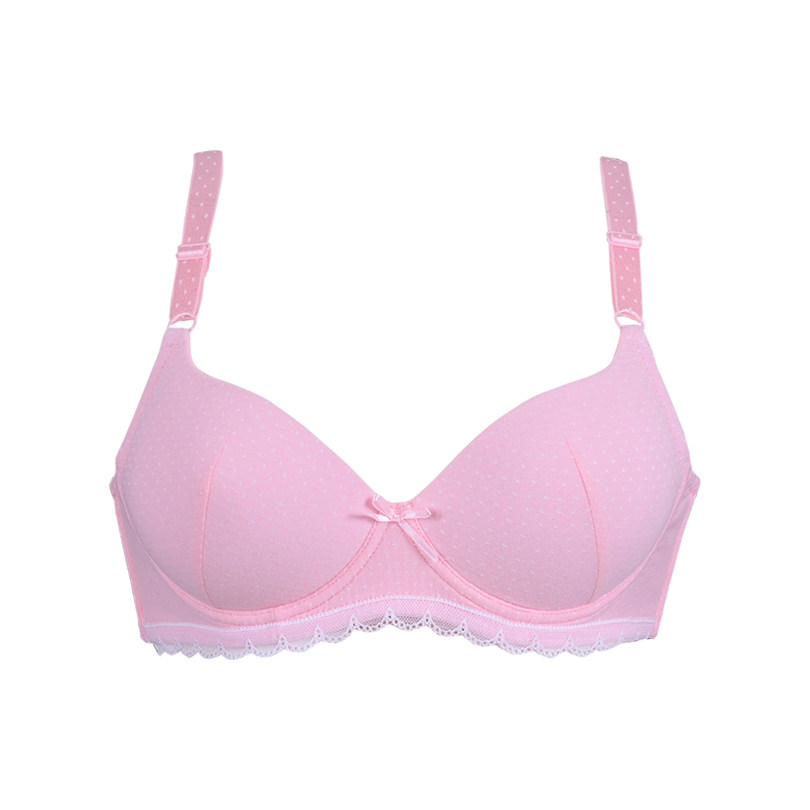 安菲雅少女文胸大学生纯棉日系胸罩舒适小胸聚拢软钢圈调整型内衣
