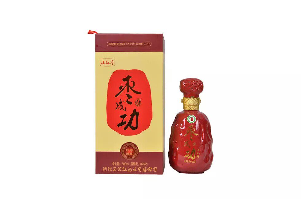 包邮行唐枣木杠红枣酒万果红枣酒成功系列瓶河北礼盒装包装红瓶