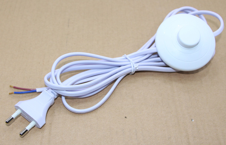 台灯电源线 台灯配件台灯电线透明开关线台灯调光开关线 两条包邮