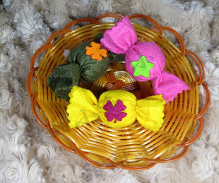 不织布手工成品 diy 圆滚滚糖果 幼儿园手工作业 成品 不是材料包