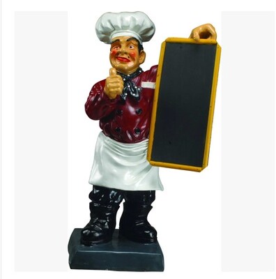 包邮酒店餐饮门口厨师公仔模型摆件饭店餐厅开业送摆设佳品