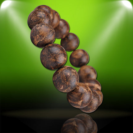 印尼加里曼丹花奇楠原木木料沉香木块花奇楠佛珠料雕刻手串料包邮_不