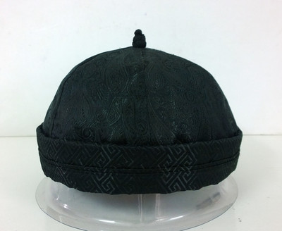 原创手工男帽子清代瓜皮帽织锦刺绣满族地主帽影视拍摄阿哥男帽子