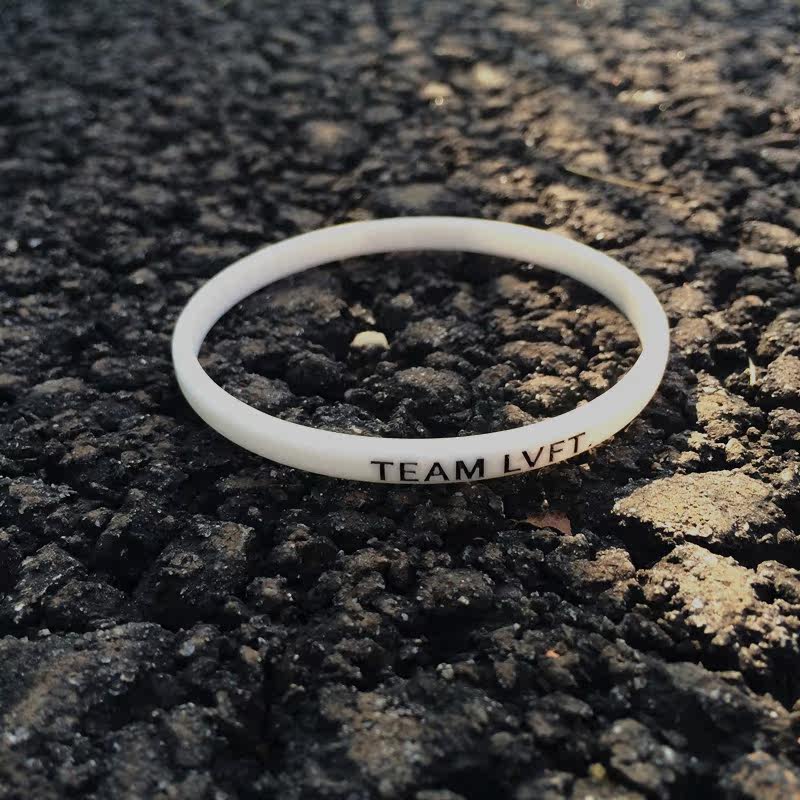 美国健身潮牌运动小清新teamlvft男女款硅胶手环情侣手腕带手链潮