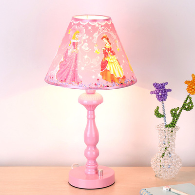 公主儿童卡通台灯白雪公主女孩粉色儿童可调光台灯学习护眼床头灯