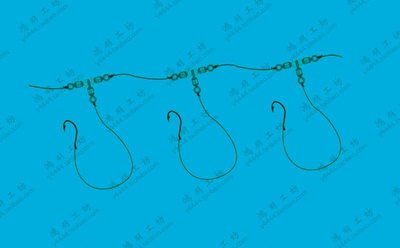 三叉夜光珠环 t形8字环 船钓串钩钓组线组配件海钓分叉连接器转环