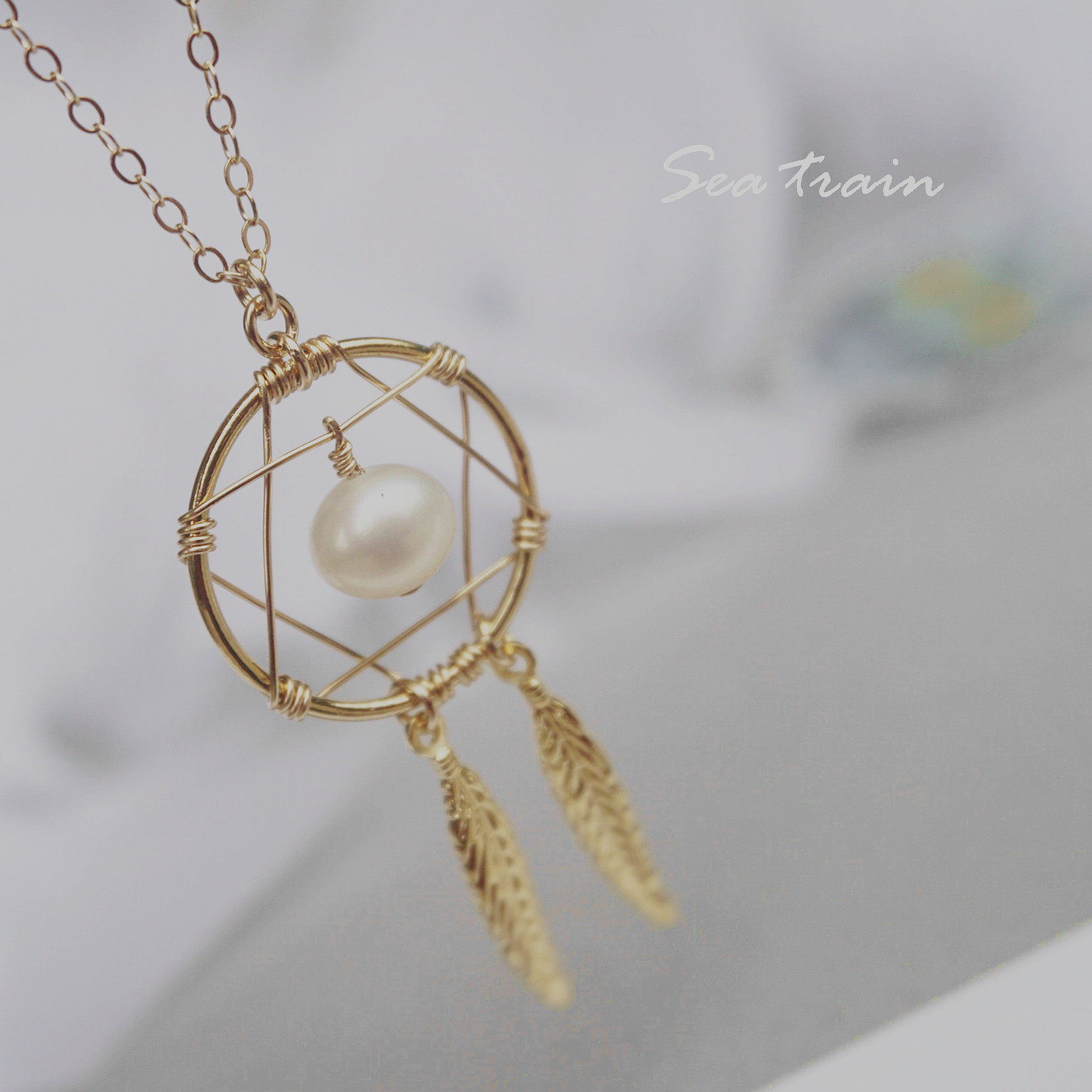 原创设计紫水晶捕梦网项链手工首饰民族风格节日礼品饰品