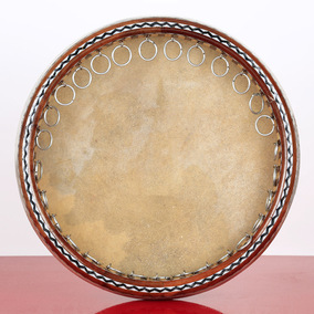 新疆民族乐器维吾尔族 实木高档牛皮手鼓 40厘米标准新疆手鼓