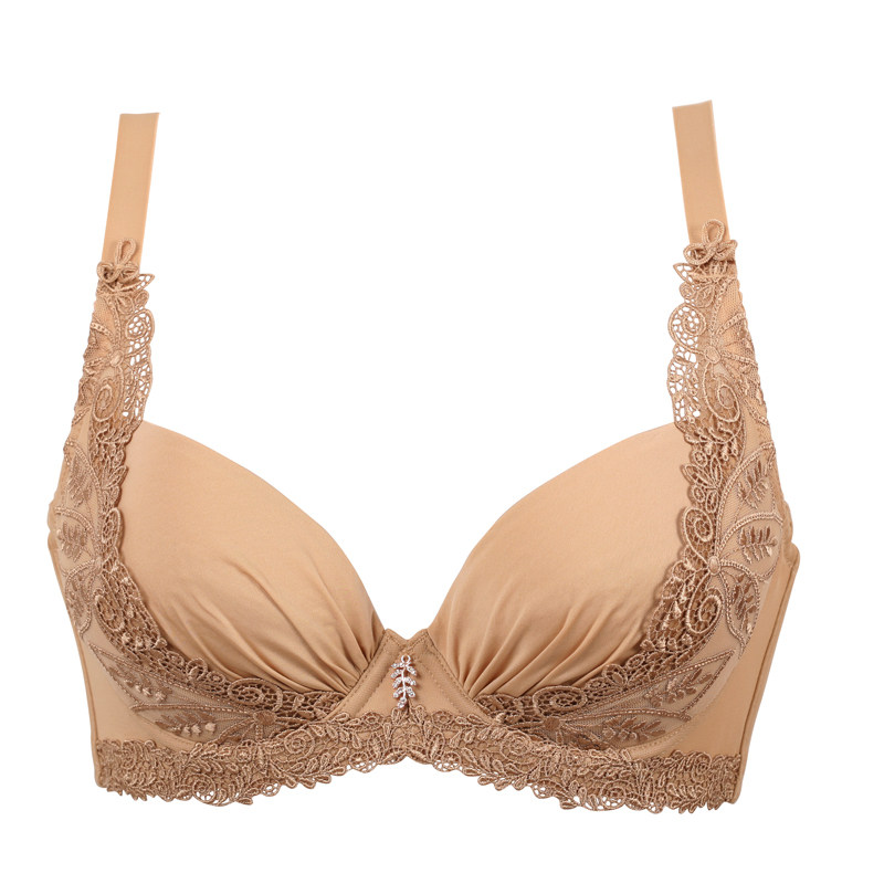 古今大胸性感刺绣花边钻饰调整舒适聚拢美背文胸罩内衣女 09705