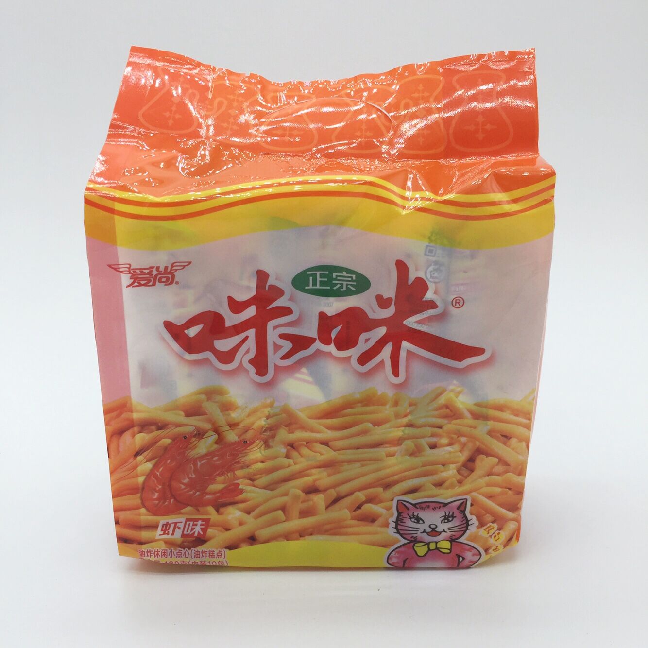 味咪咪虾条180g 10小包特价零食 保证正品 80后