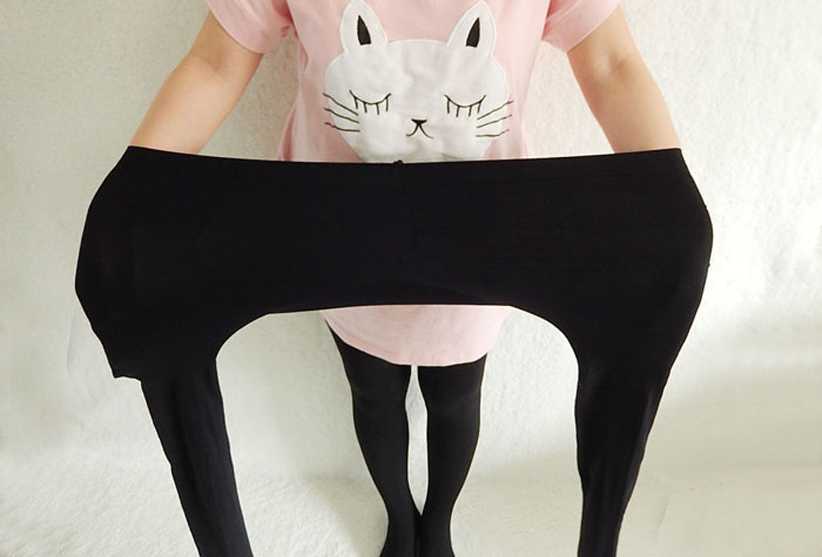 春秋加肥加宽加大码连裤袜胖mm200斤加裆打底袜黑色连体丝袜女