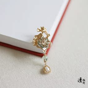 清雅軒手工胸針銅鍍金古風古典首飾漢服旗袍原創氣質古風胸花