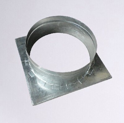 厂家直销镀锌板风管风口接头 铁皮方变圆 变径方接圆 接软管