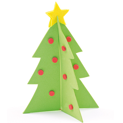 幼儿园圣诞节区角设计材料 彩色海绵纸 a4纸大小 可做圣诞树 背胶