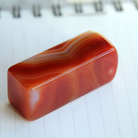 水玉冰魄 天然红玛瑙印章石 红玛瑙章料 姓名藏书印章 缠丝玛瑙