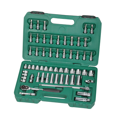 世达汽车维修工具58件套10mm棘轮扳手套筒组套汽修汽保套装 09004