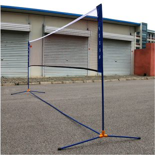 正品witess简易折叠羽毛球网架便携式标准比赛移动网柱支架子包邮