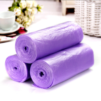 紫色50*60cm垃圾袋全新料点断式彩色家用装塑料袋一次性袋子大号