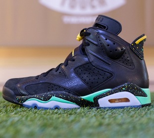 香港代购aj6 乔6 篮球鞋 毒液绿 巴西世界杯688446-020