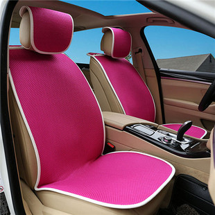 夏季凉垫时尚冰丝汽车坐垫女士免捆绑座垫四季通用车垫polo高尔夫