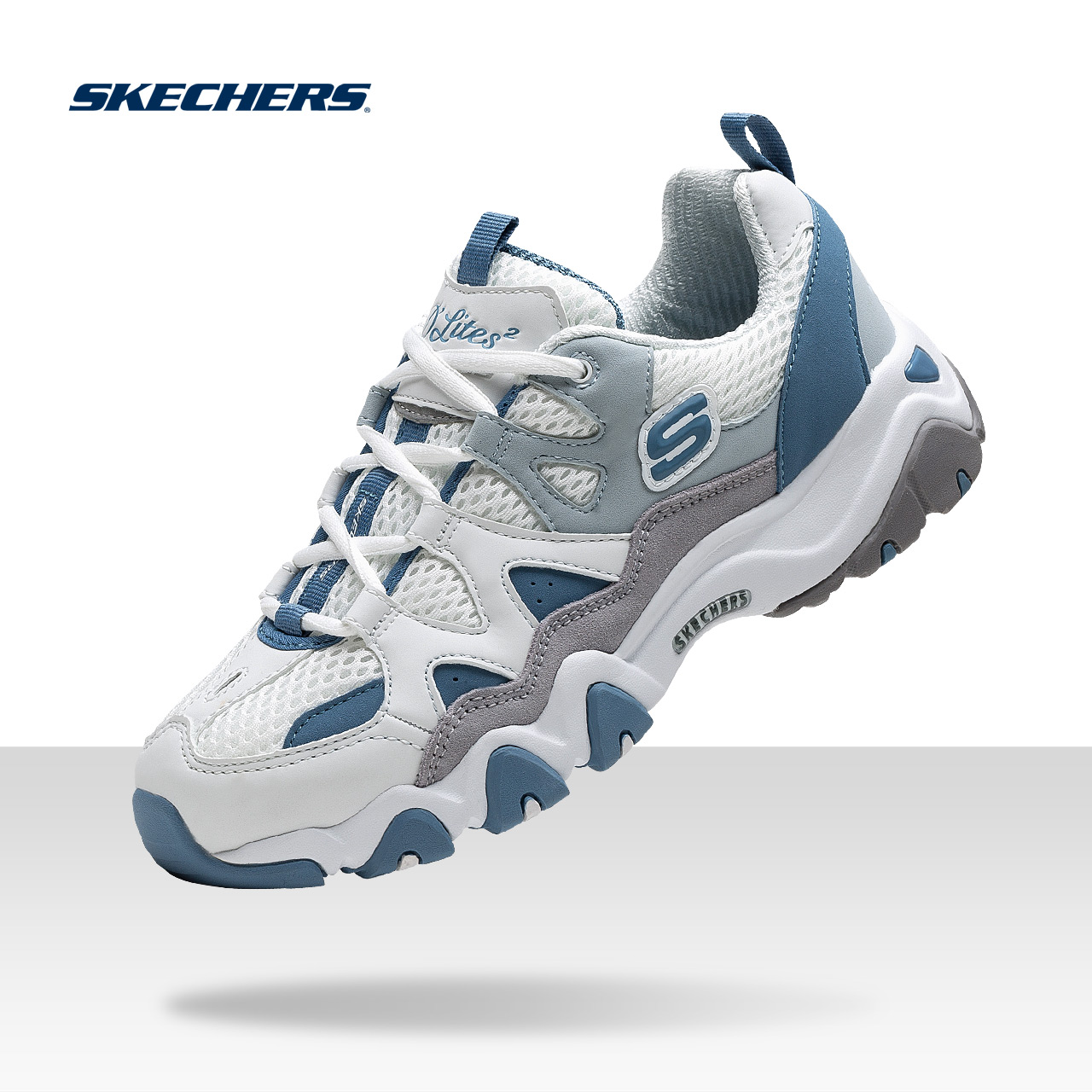 skechers斯凱奇男鞋熊貓鞋2.5代 怪獸甜心女鞋情侶跑步鞋99999693