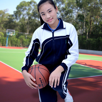 校服 中学生校服女款冬装运动服套装 男女同款无拉链长裤