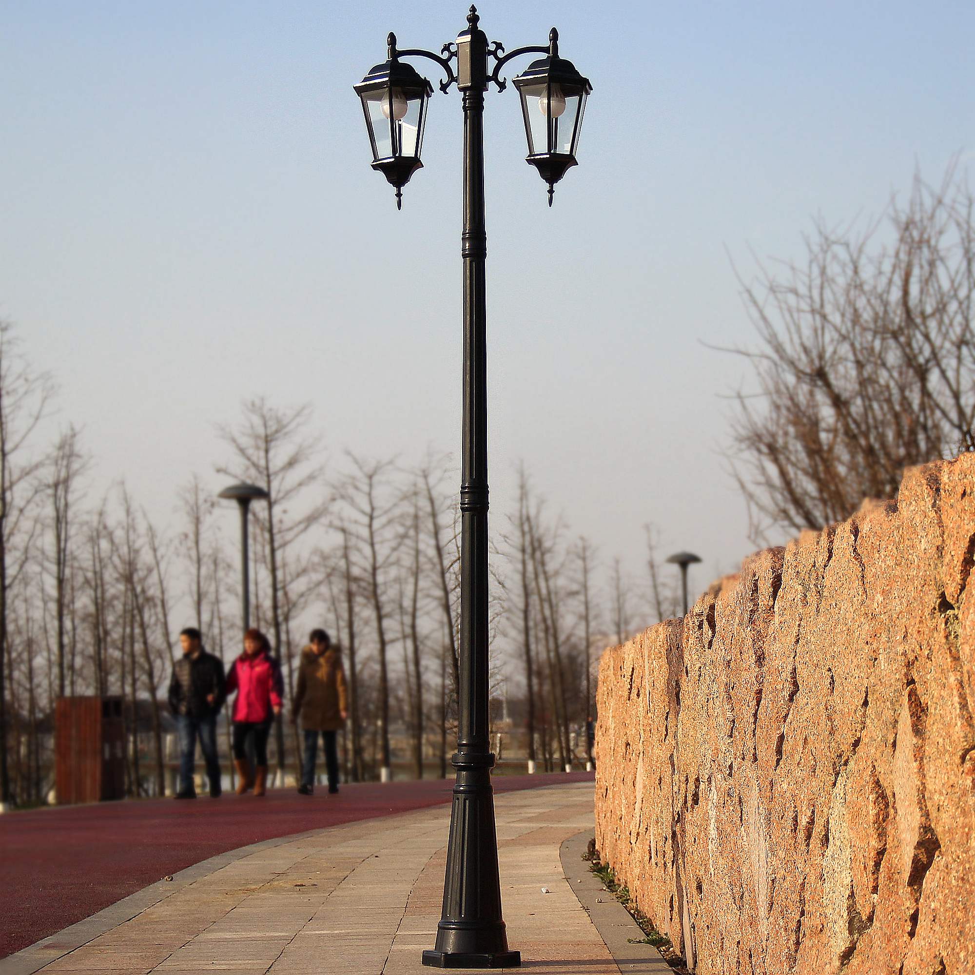 景觀燈三頭雙頭歐式庭院燈別墅花公園小區草坪路燈室戶外燈高杆燈