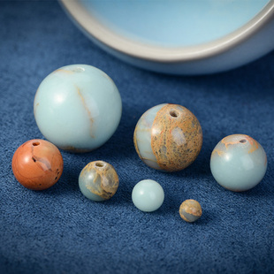 泊雅丽 寿山石圆珠散珠隔珠菩提金刚星月配饰/手链项链diy配珠