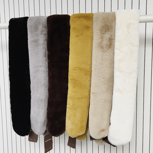 doria dore 冬款加厚保暖仿水貂皮草小毛条围巾 俏皮款小毛条