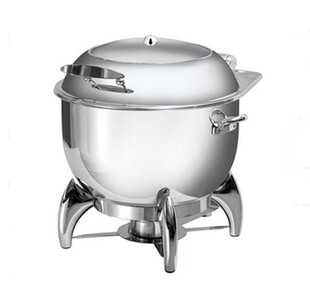 银都布菲炉可电加热自助餐圆形玻璃盖汤炉汤盘保温炉at52288