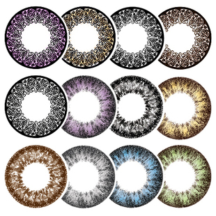 美瞳年抛彩色近视隐形眼镜1片装特惠款7买2片包邮yl ellys伊琳