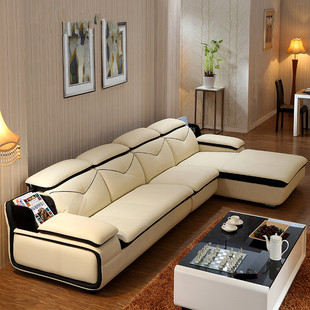 【特价】沙发真皮沙发 l型客厅组合皮艺沙发 皮沙发可储物中小户型