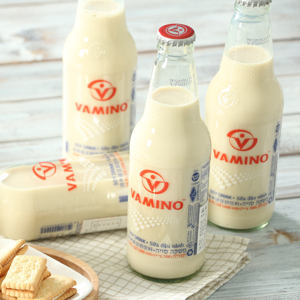 泰国进口豆奶vamino哇米诺 原味豆奶维他奶营养早餐奶300ml饮料