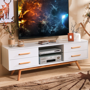 6米现代简约电视机柜茶几组合客厅家具 北欧实木腿电视柜