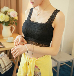 吊带抹胸防走光蕾丝小背心透气无胸垫内衣百搭纯色内搭裹胸显瘦潮