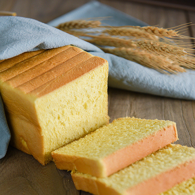 百钻波纹带盖土司盒 吐司面包模具 长方形烤箱用不粘烘焙工具450g