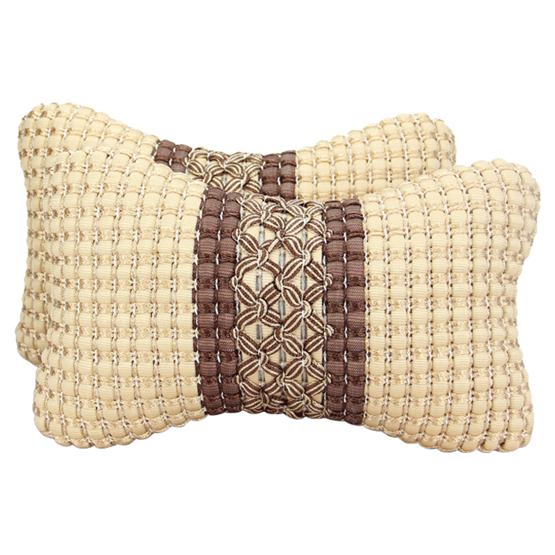 西图 汽车头枕一对装 护颈枕真皮车用枕头牛皮靠枕 四季内饰用品