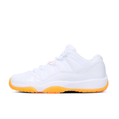 北卡大学 air jordan 11 low aj11 柑橘 白橙 女鞋 580521-139