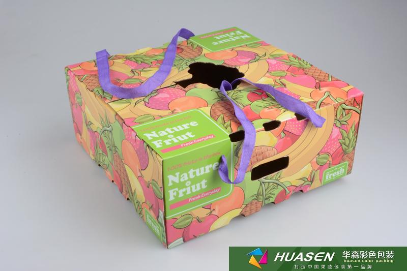 新款通用进口水果包装盒手提礼盒水果礼盒包装瓦楞纸盒厂家直销