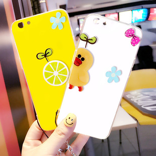 潮果壳卡通iphone7plus手机壳苹果6s透明硅胶软壳7挂绳情侣壳潮萌
