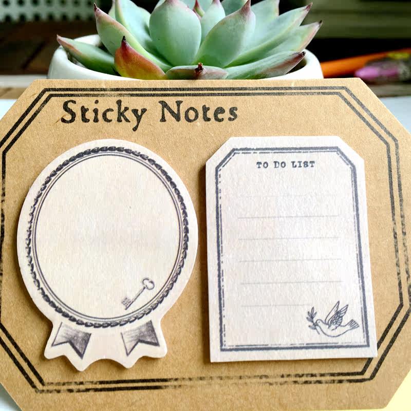 复古风文具创意韩国可爱便签便利贴留言条便签本子n次贴学生标签